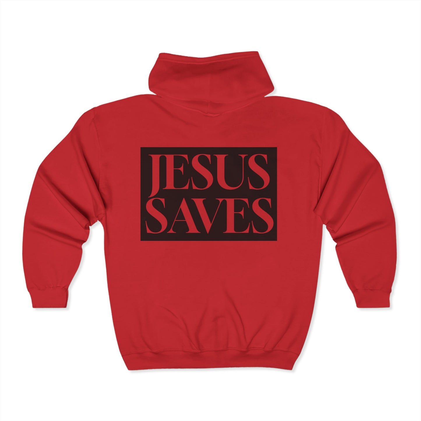 Jesus Saves - Adult Zip Hoodie