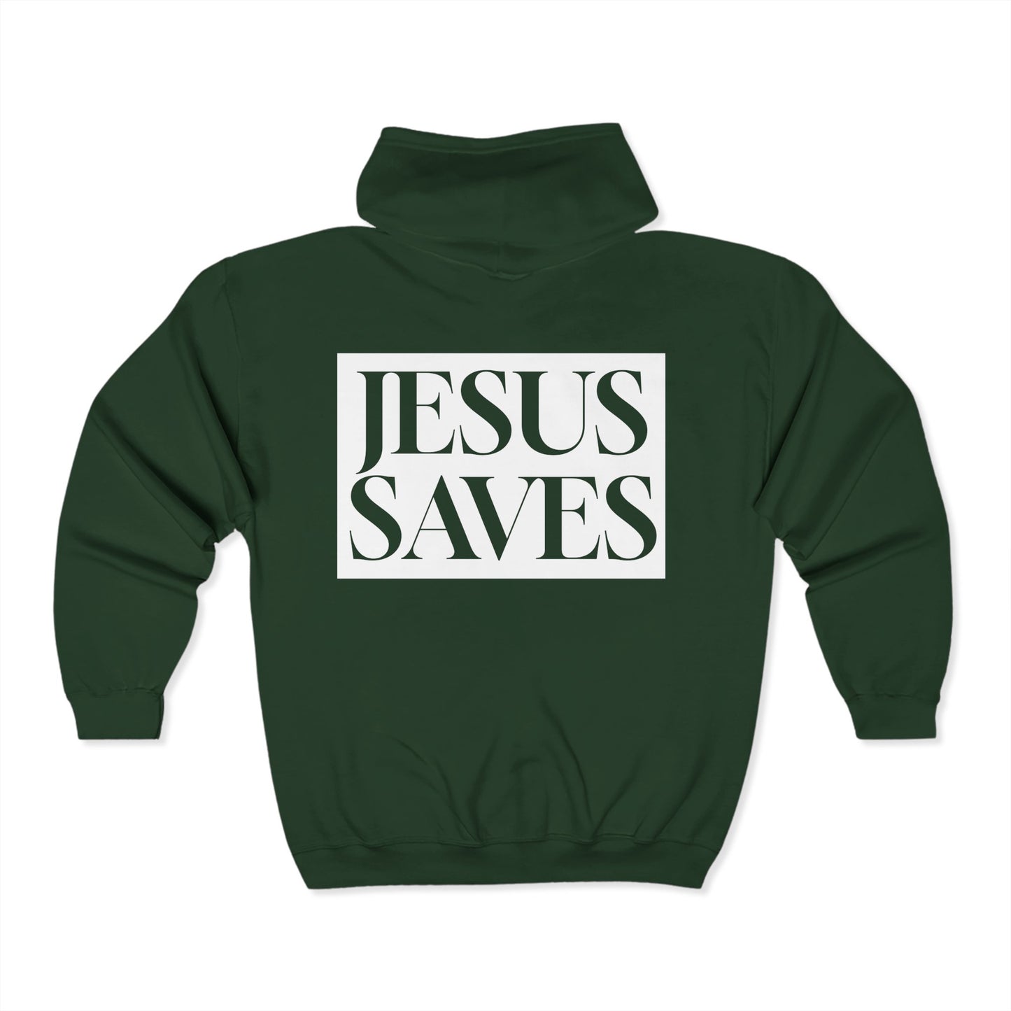 Jesus Saves - Adult Zip Hoodie
